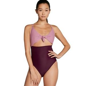 Speedo Tie Front One PieceSwimsuit Sz 8